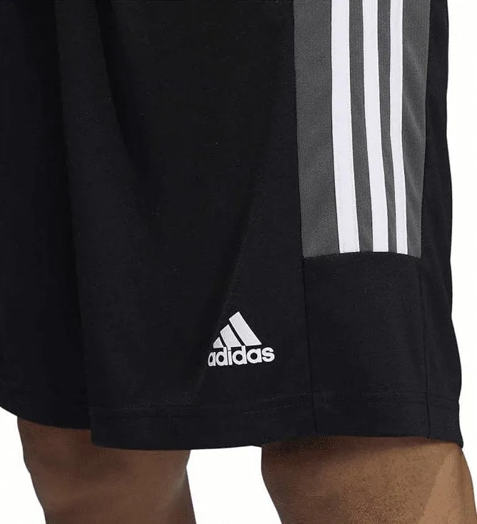 Adidas Men's 3 Stripe Shorts With Zipper Pockets