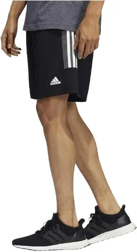 Adidas Men's 3 Stripe Shorts With Zipper Pockets