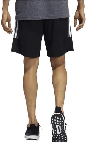 Adidas Men's 3 Stripe Shorts With Zipper Pockets