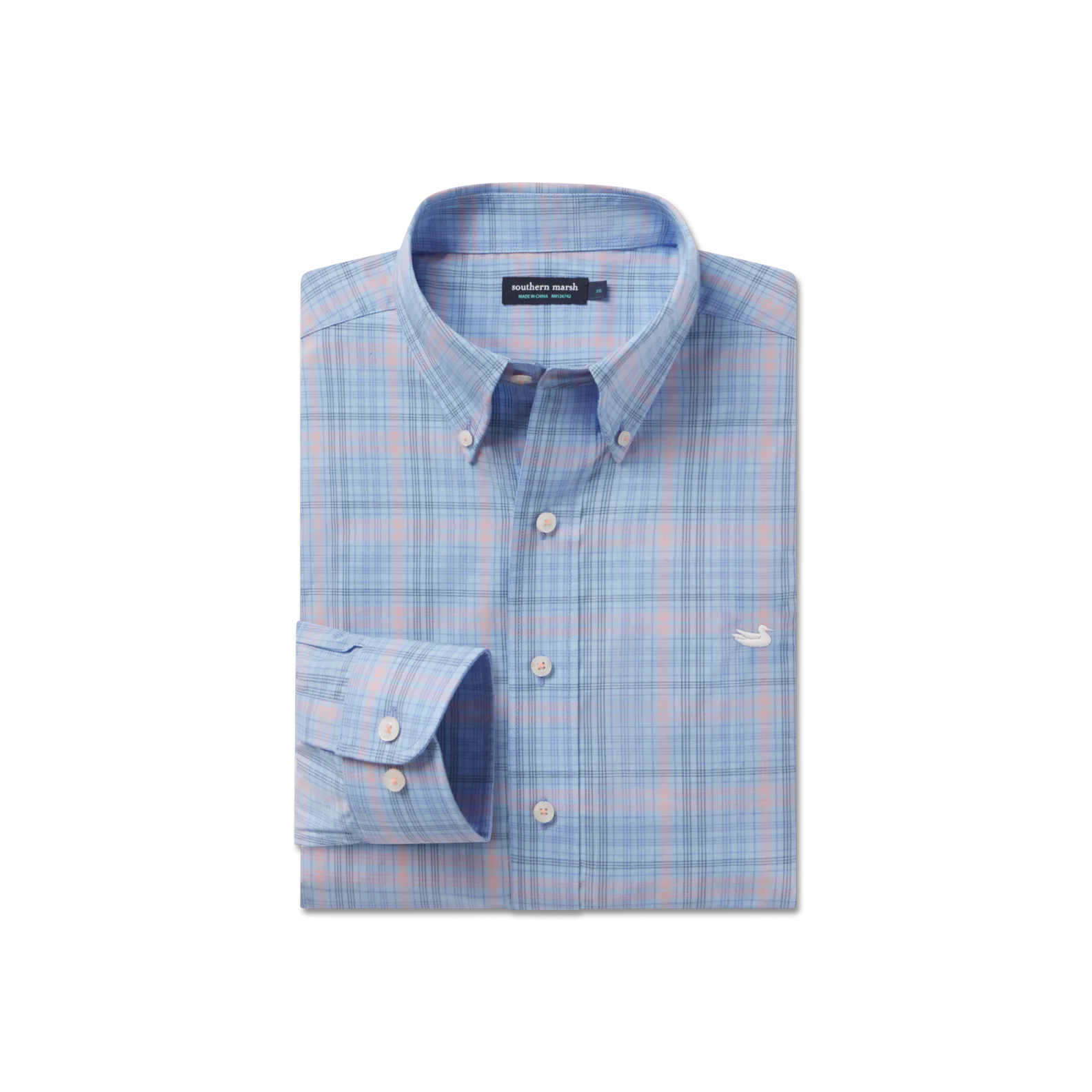 Aiken Windowpane Wrinkle Free Dress Shirt