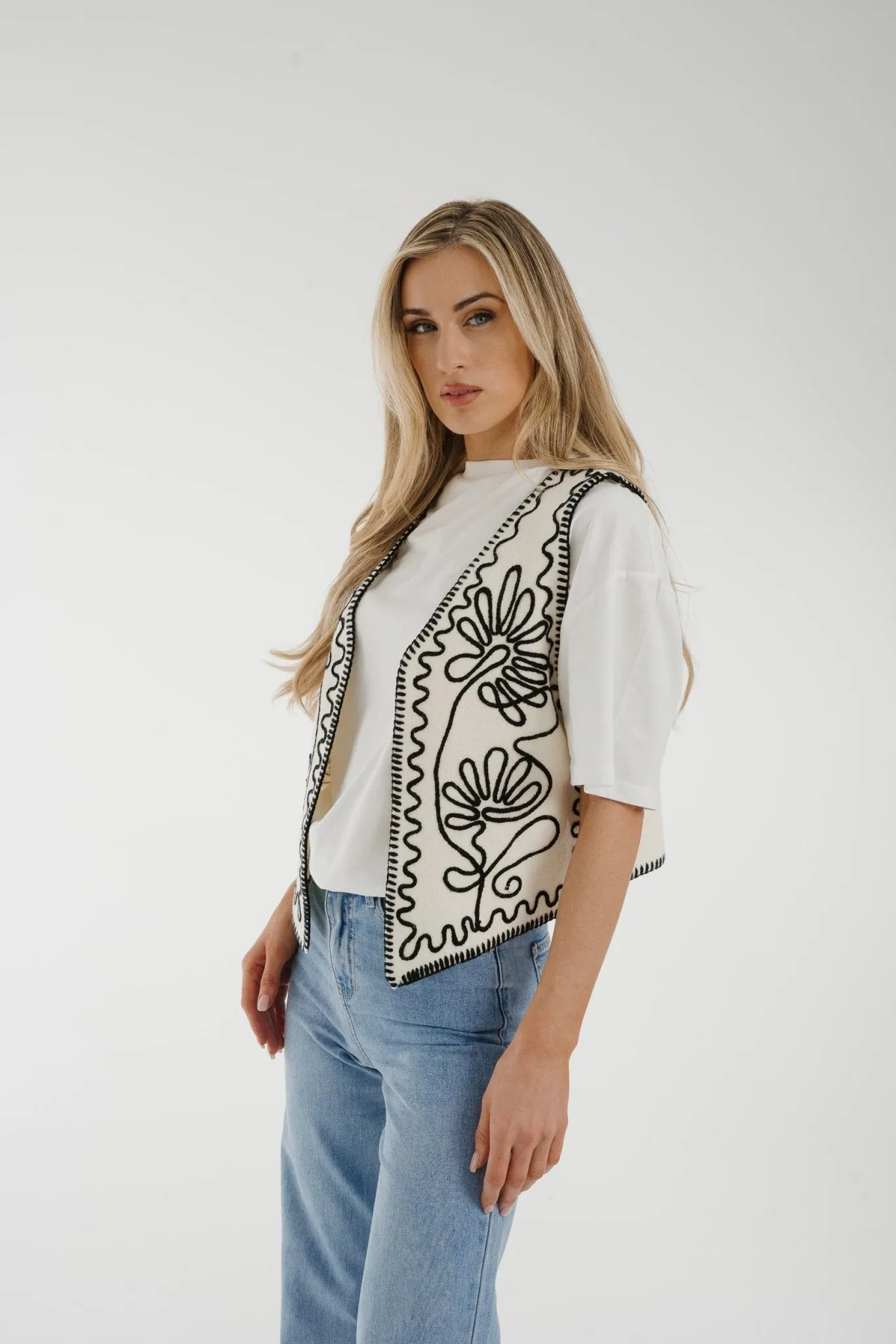 Ally Waistcoat In Monochrome Mix