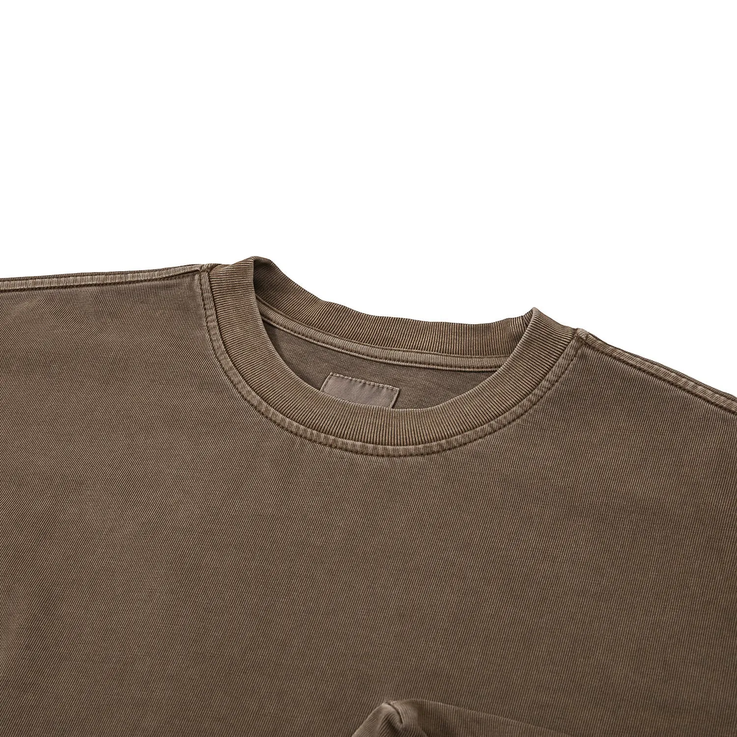 A[S]USL PIGMENT DYE ZIPPER POCKET TEE-BROWN