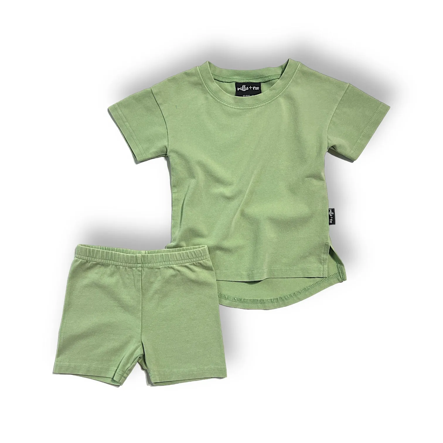 BIKER SET- Pistachio Snow Wash