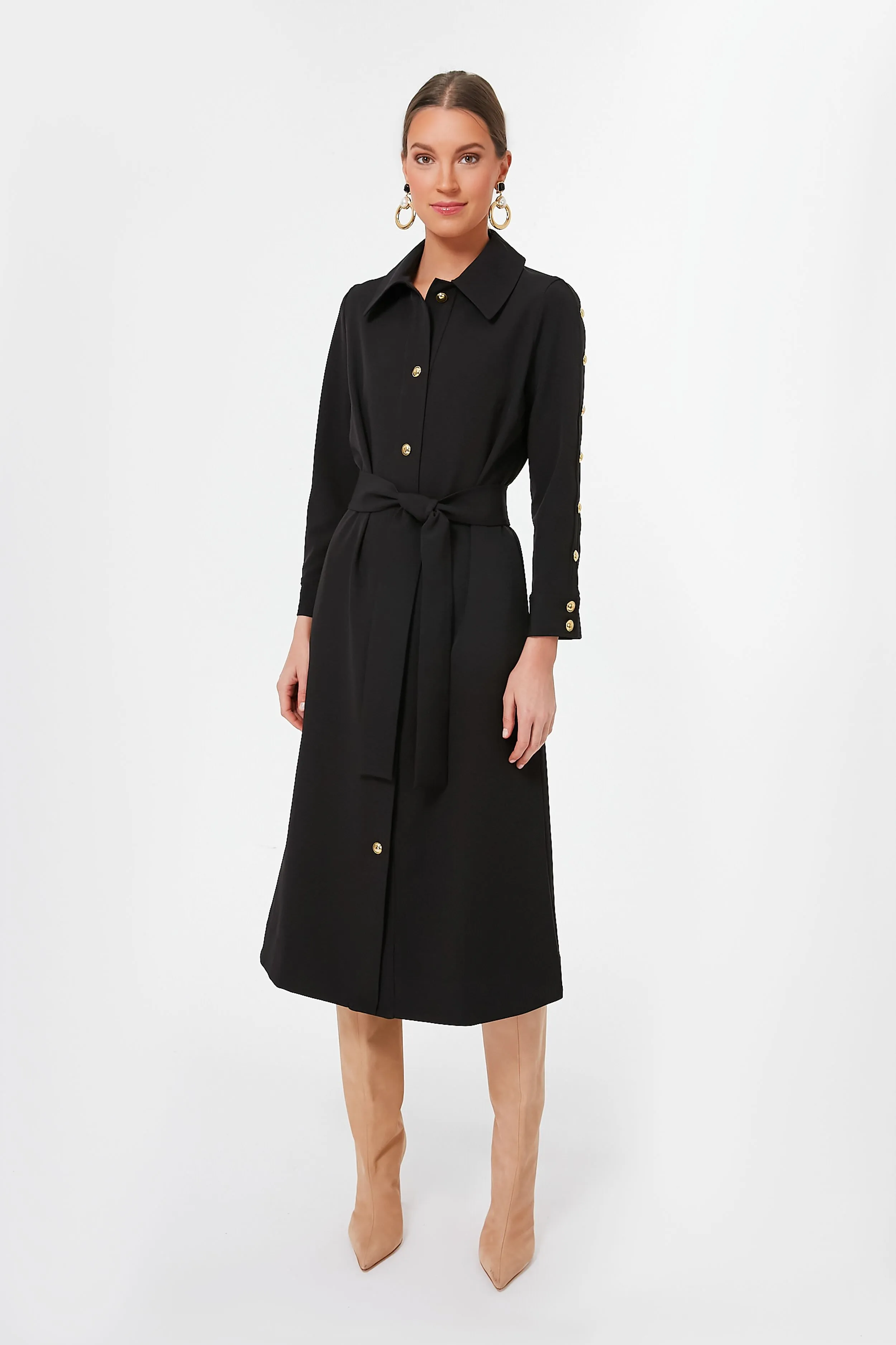 Black Belted Sarah Dress