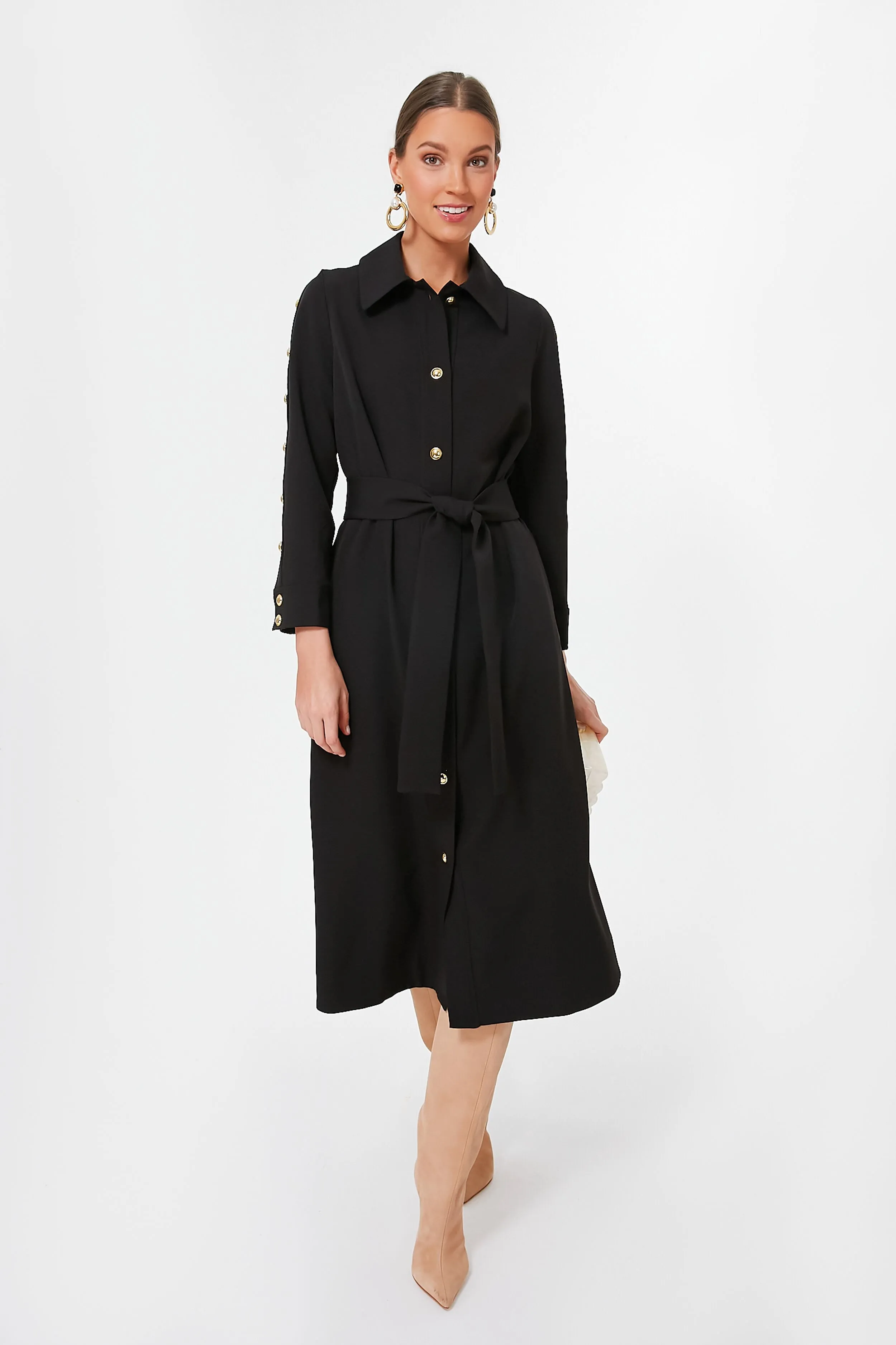 Black Belted Sarah Dress