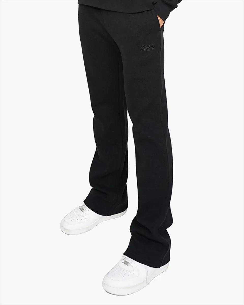 Black Thermal Stacked Sweats