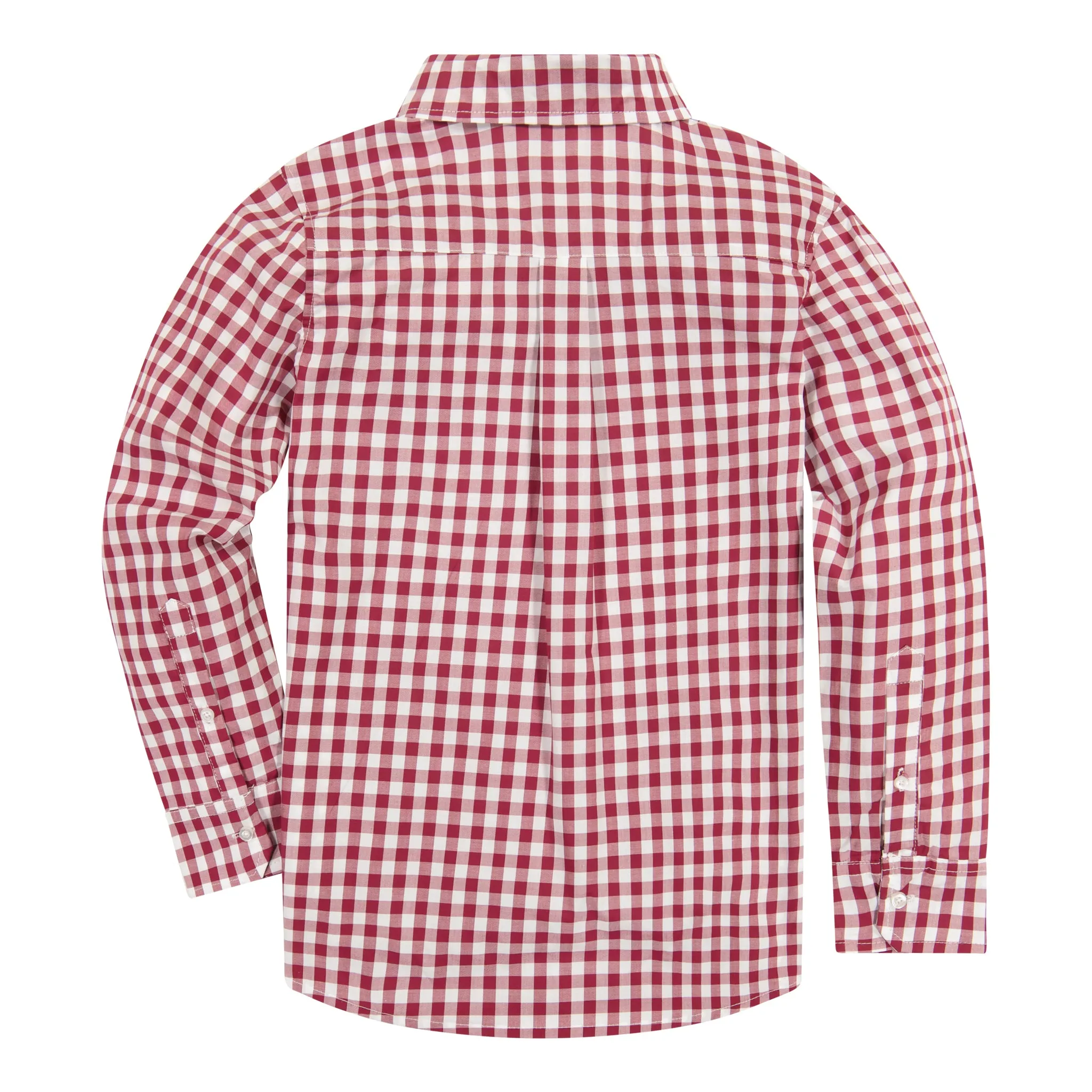 Boys Red Gingham Button Down