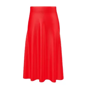 Candy Red Midi Skirt