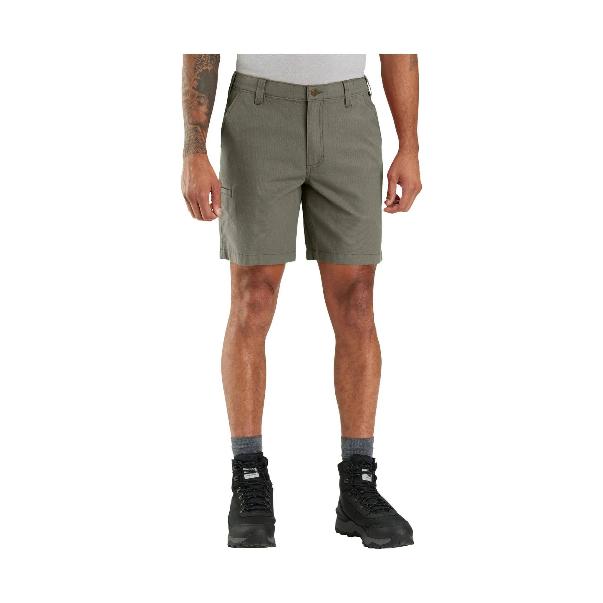 Carhartt Men's Rugged Flex Relaxed Fit Canvas Work Short - Dusty Olive