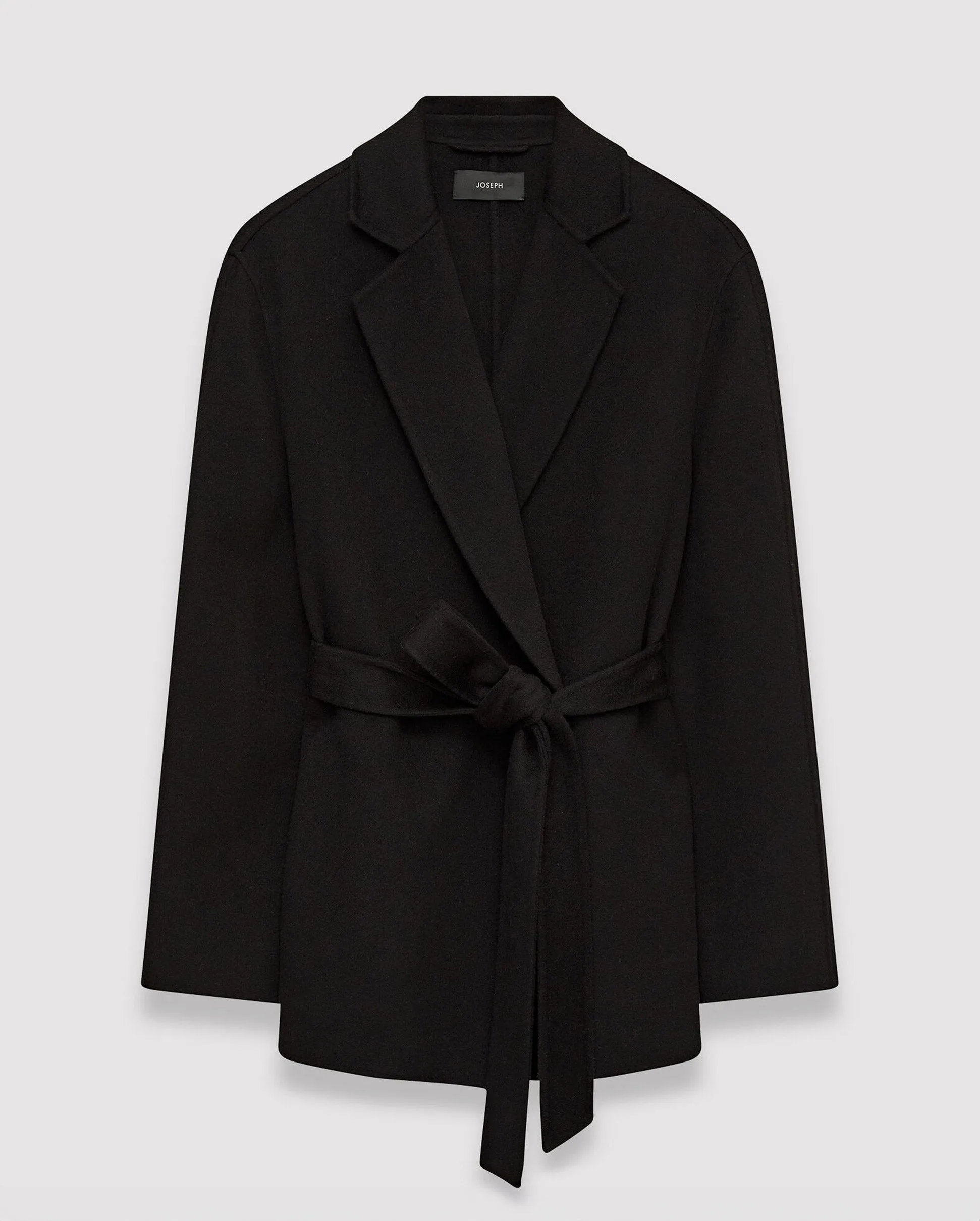 CENDA SHORT WRAP COAT / BLACK