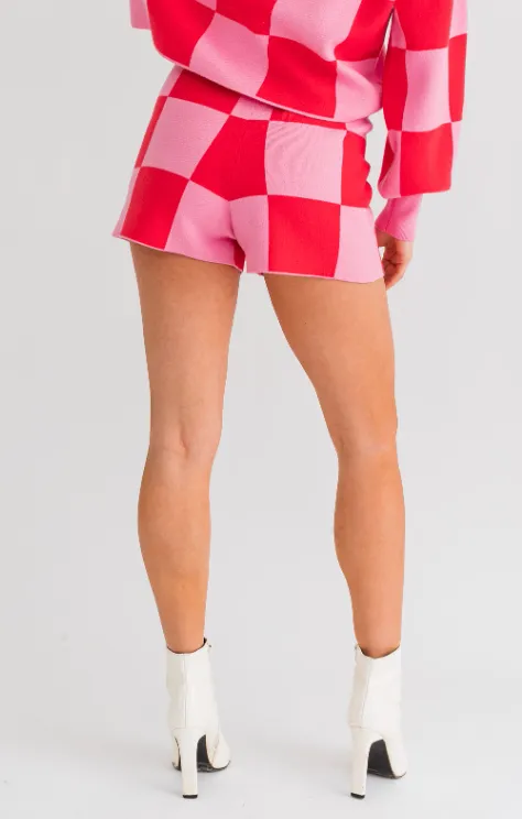 Checkered Sweater Shorts - Final Sale 40% off