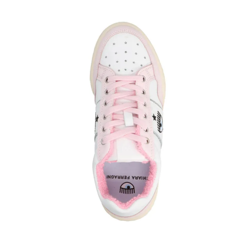 CHIARA FERRAGNI SNEAKERS CF3003 BIANCO-ROSA CHIARO