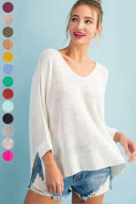 CREW NECK KNIT SWEATER