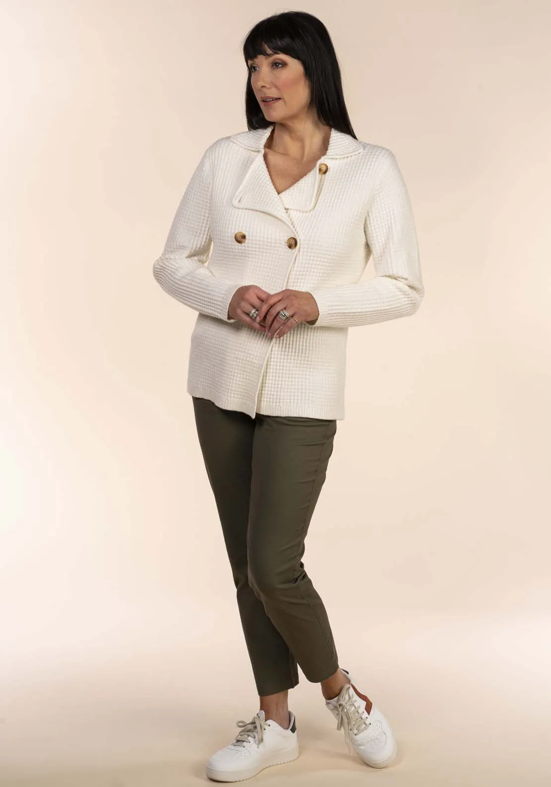 Double Breast Coat - Ivory