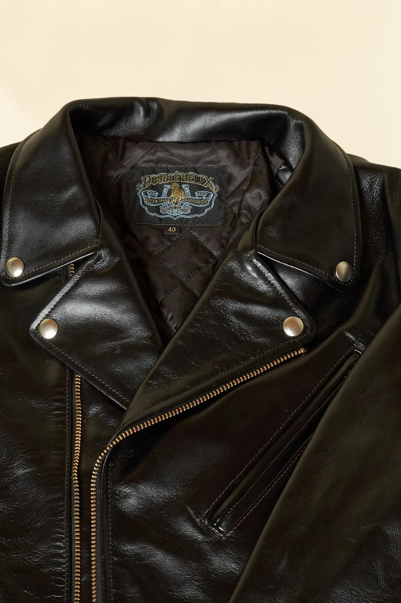 Double Helix Deviant Premium Black Horsehide Leather Jacket