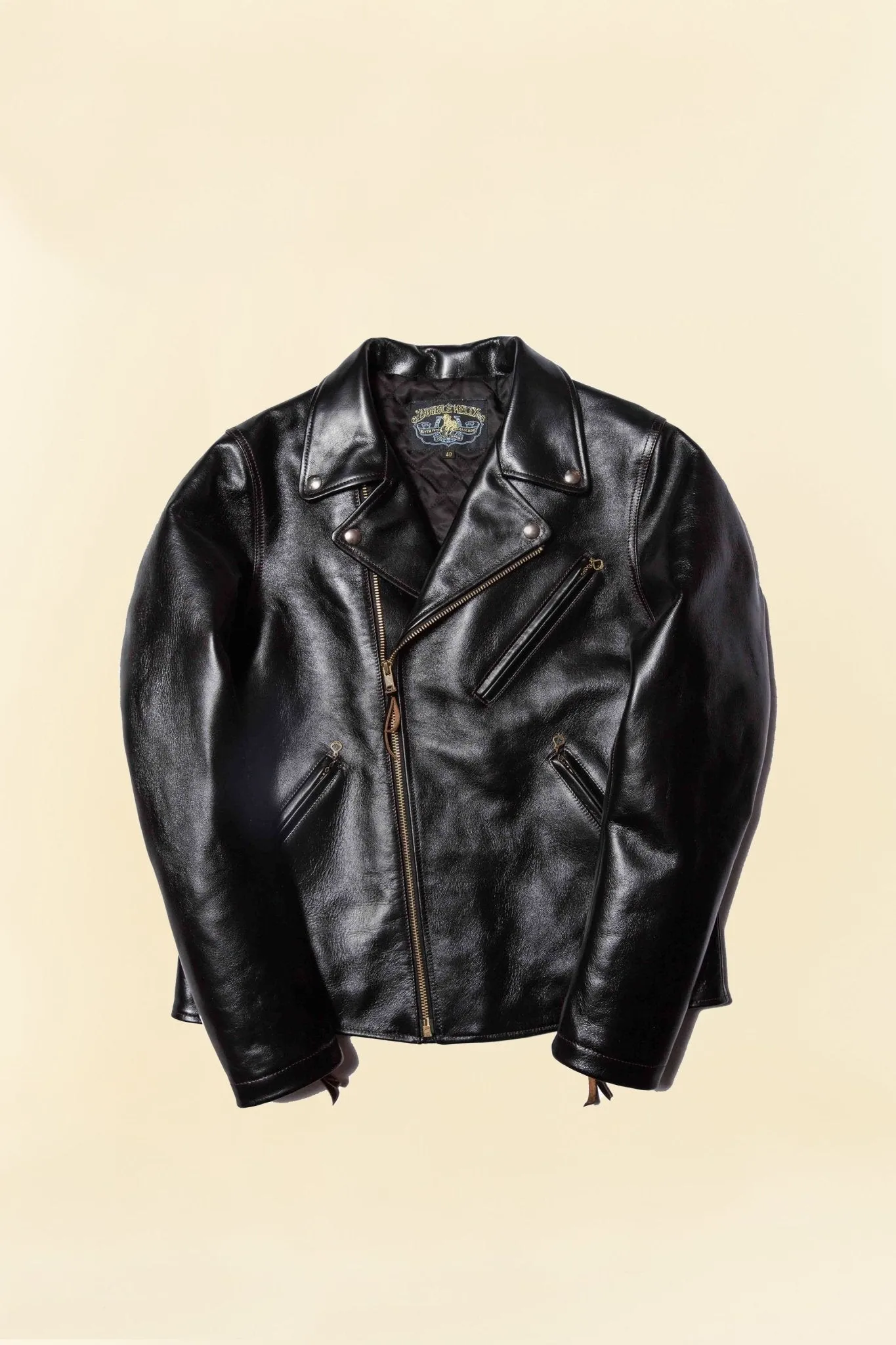 Double Helix Deviant Premium Black Horsehide Leather Jacket