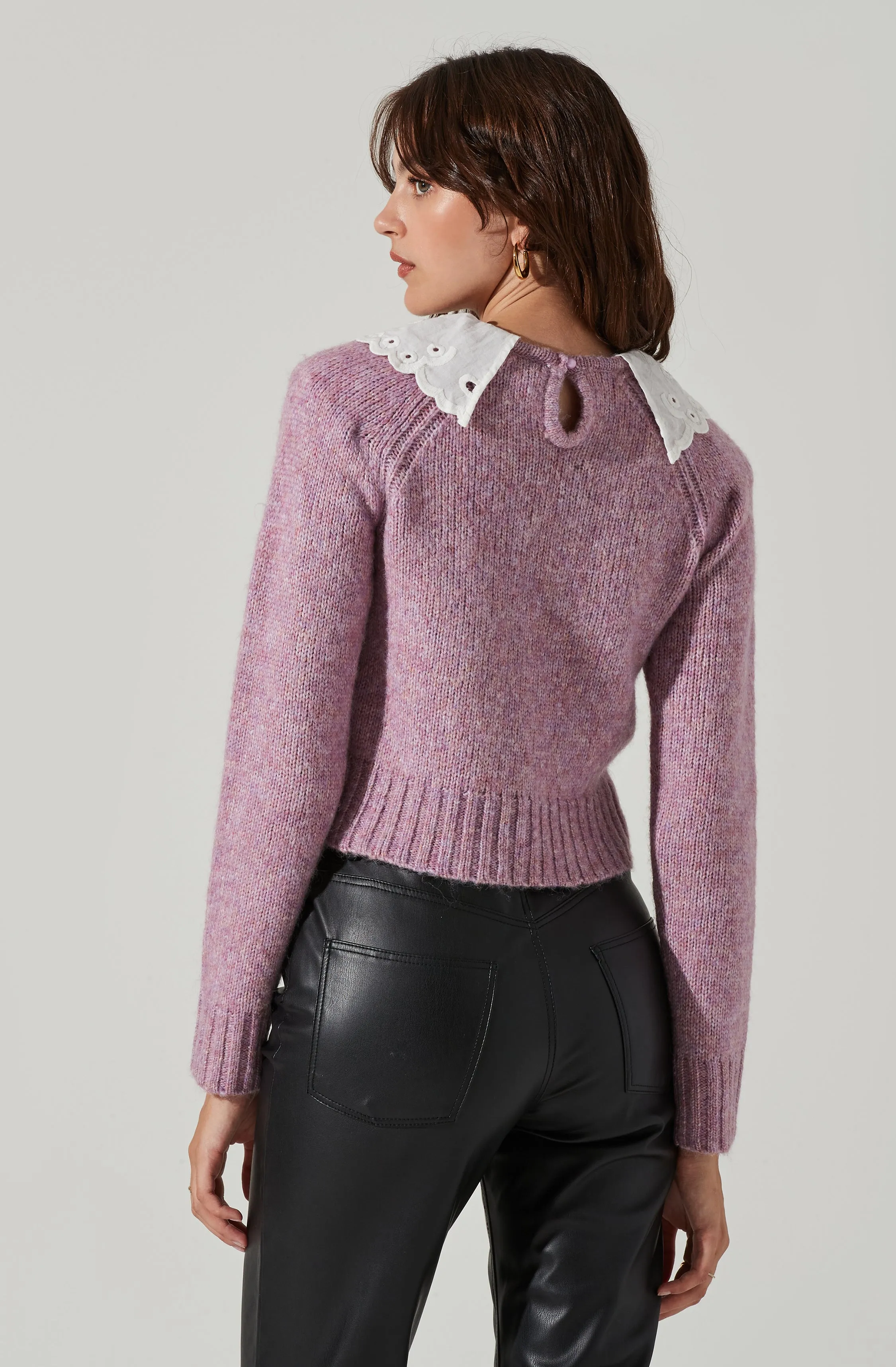 Embroidered Collar Sweater