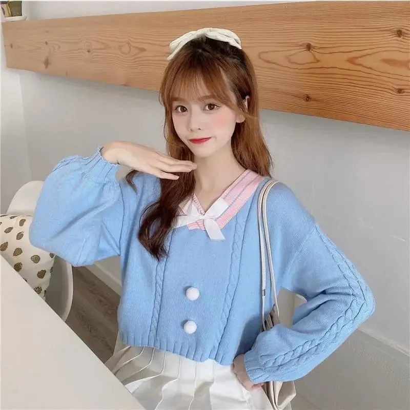 Fairy-Kei Candy Pastel Kawaii Aesthetic PomPom Sweater MK18402