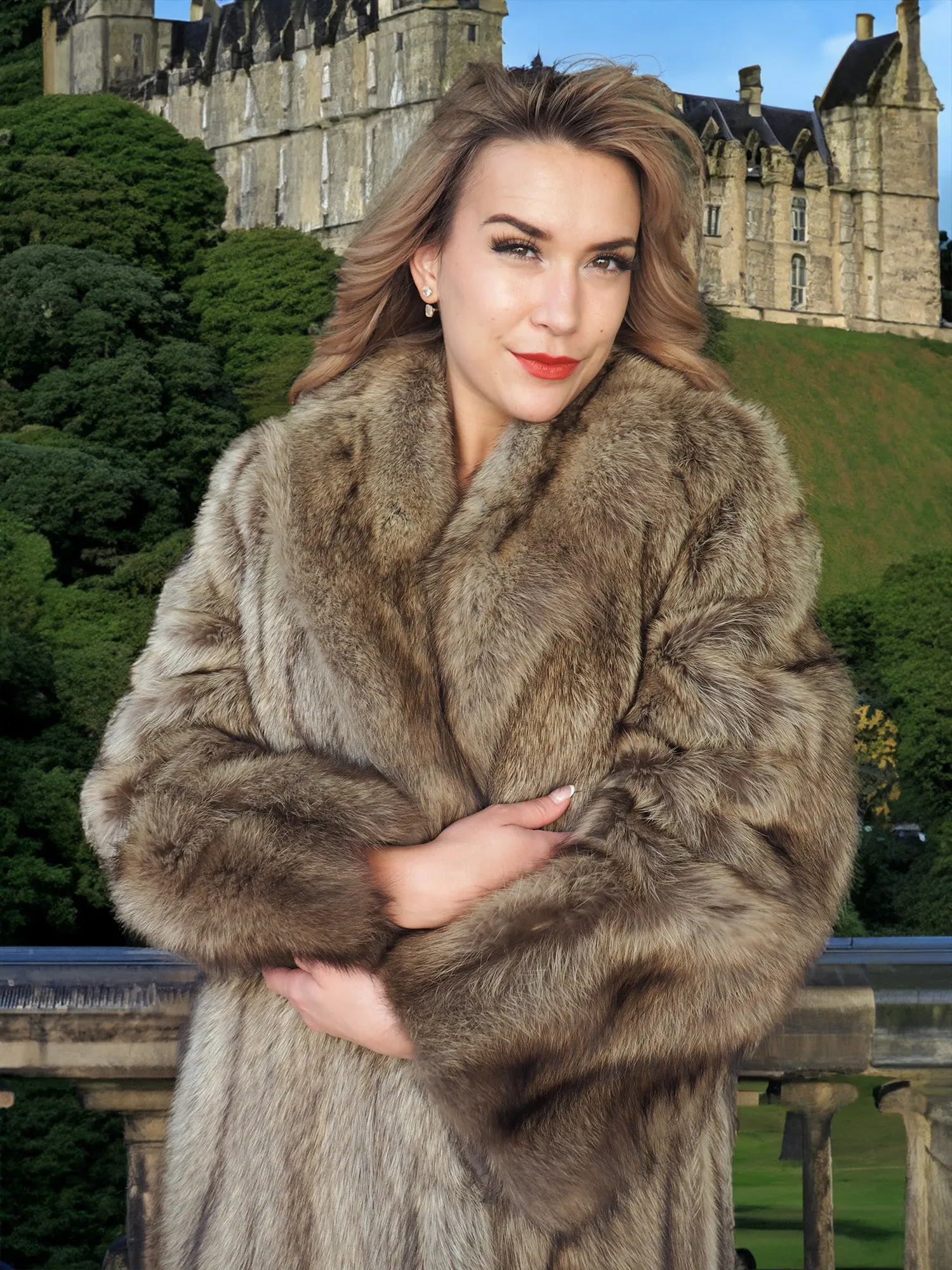 Fisher Sable Fur Coat Coats S 50 Long