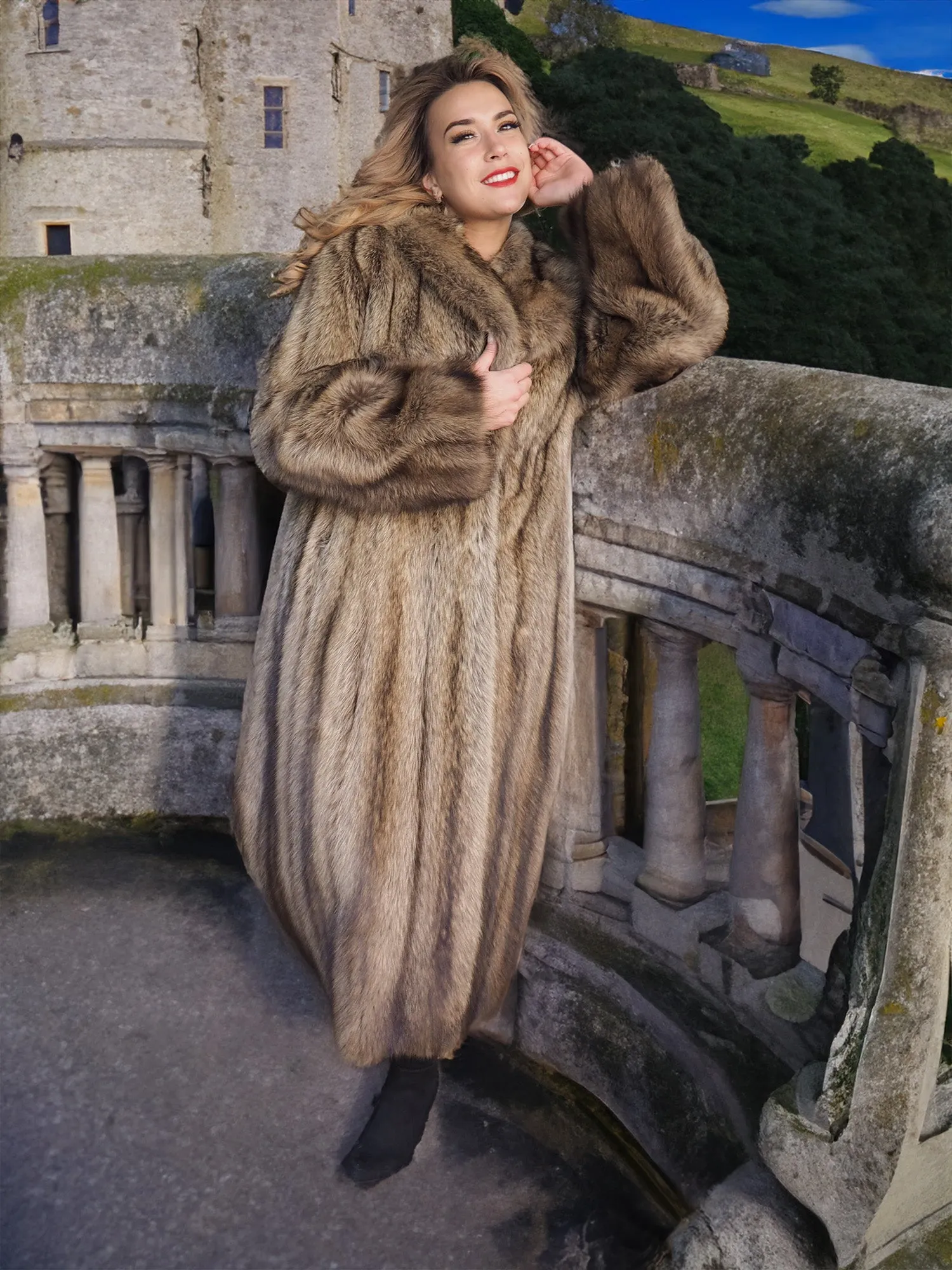 Fisher Sable Fur Coat Coats S 50 Long