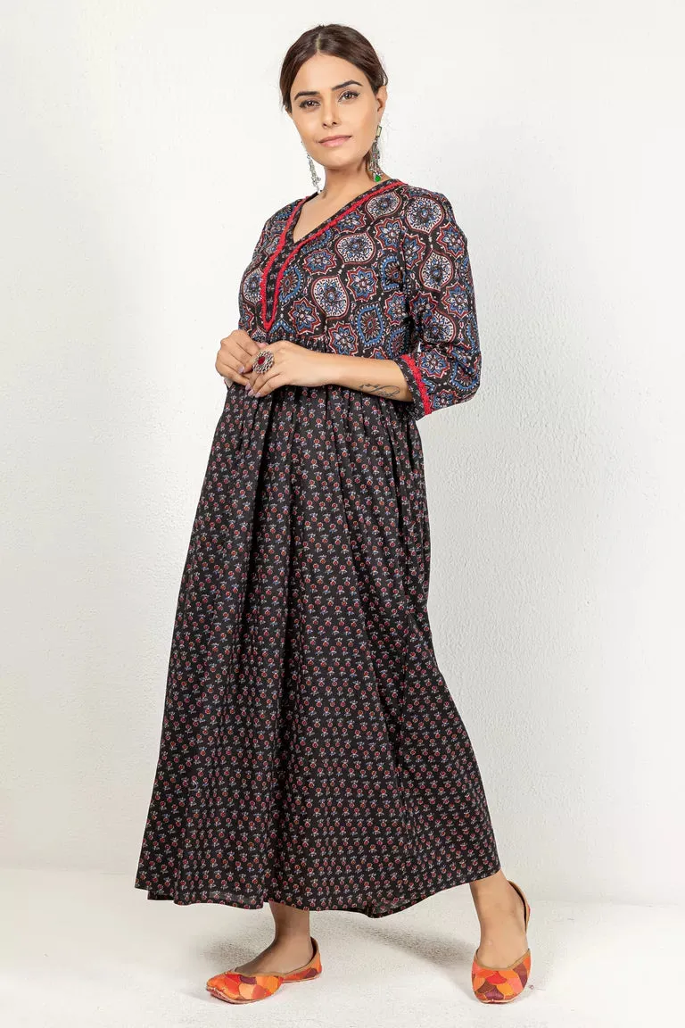 Flared Cotton Printed Kurta