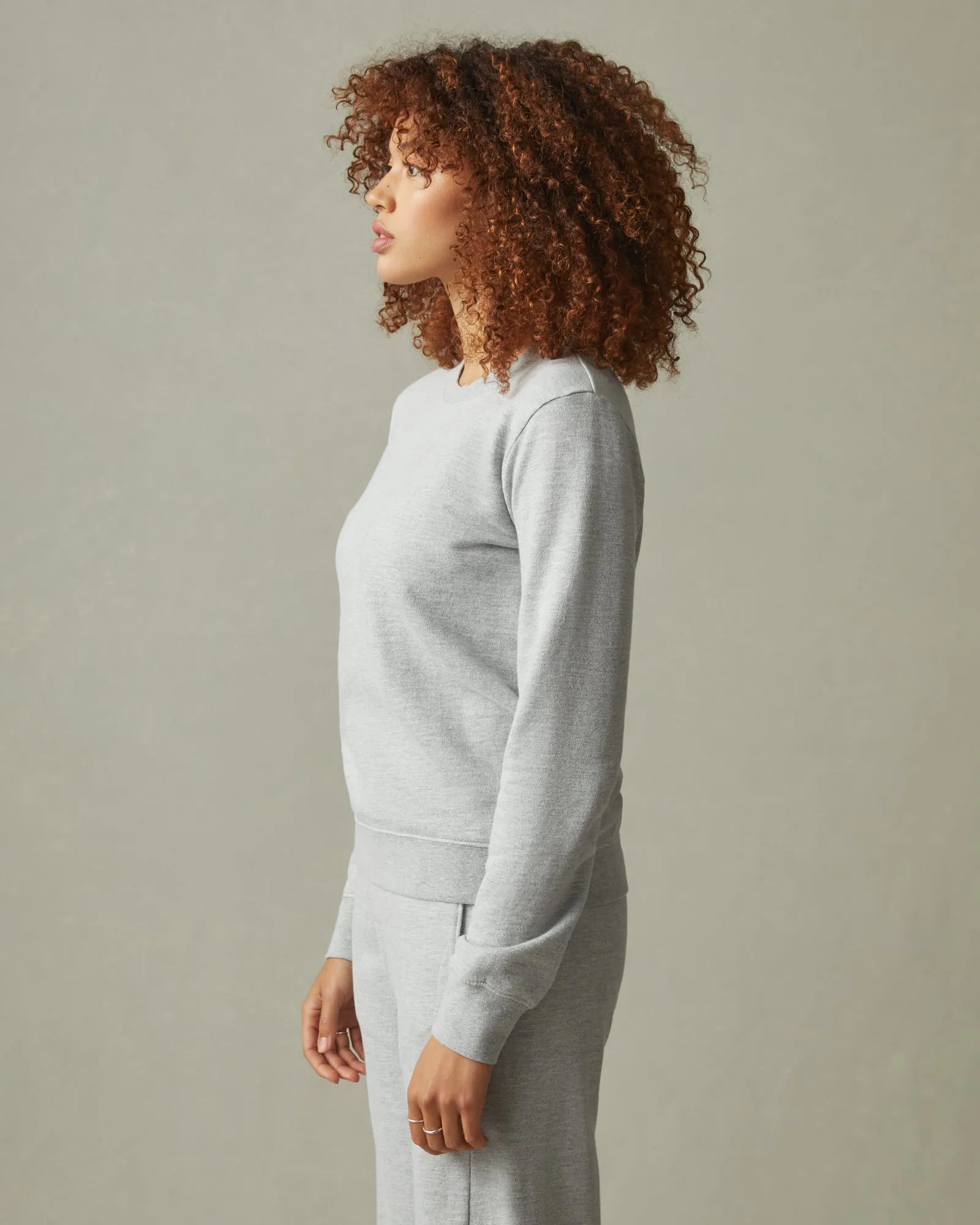 French Terry Crew Sweatshirt - Ash Heather