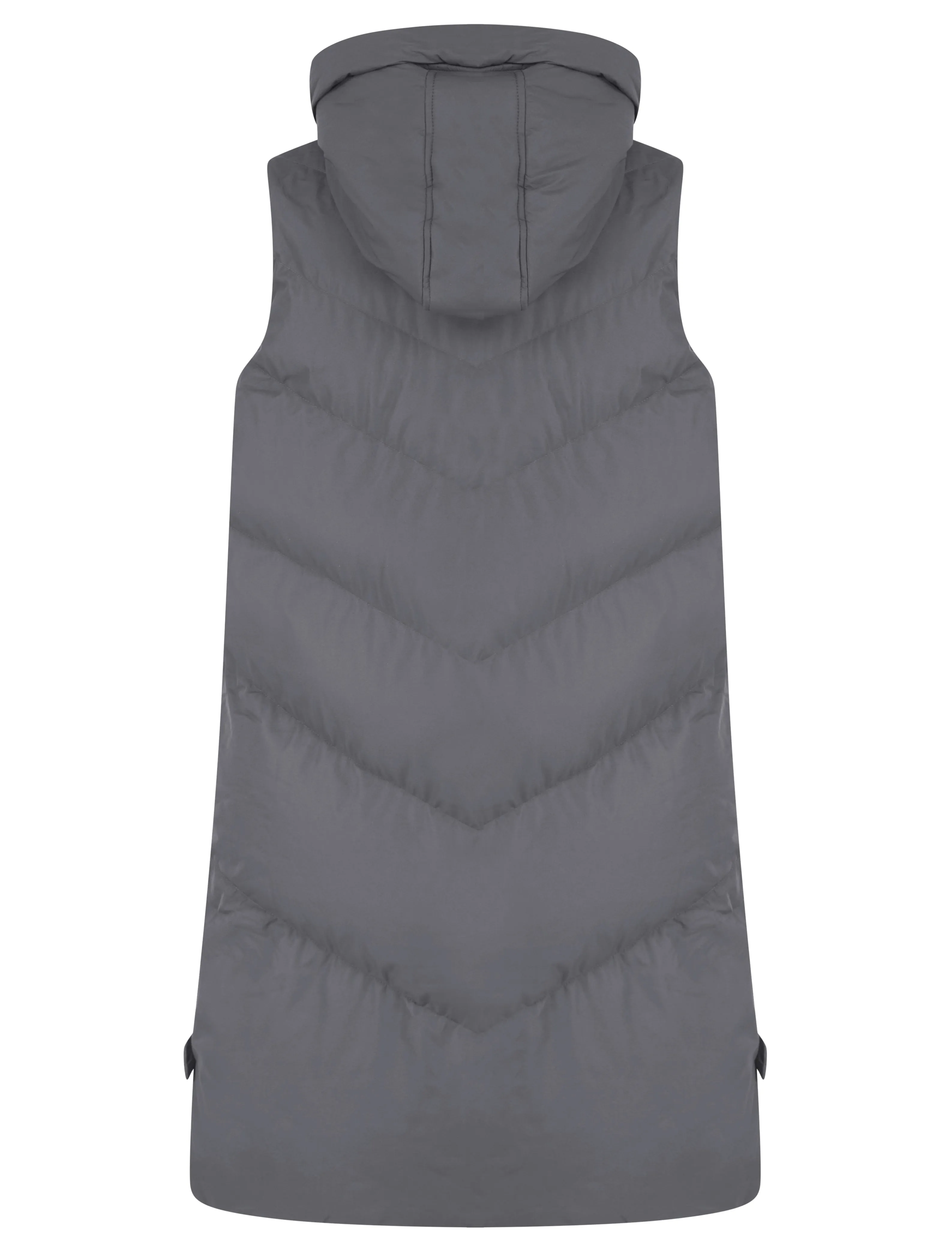 GRAPHITE HOODED ZIP UP GILET