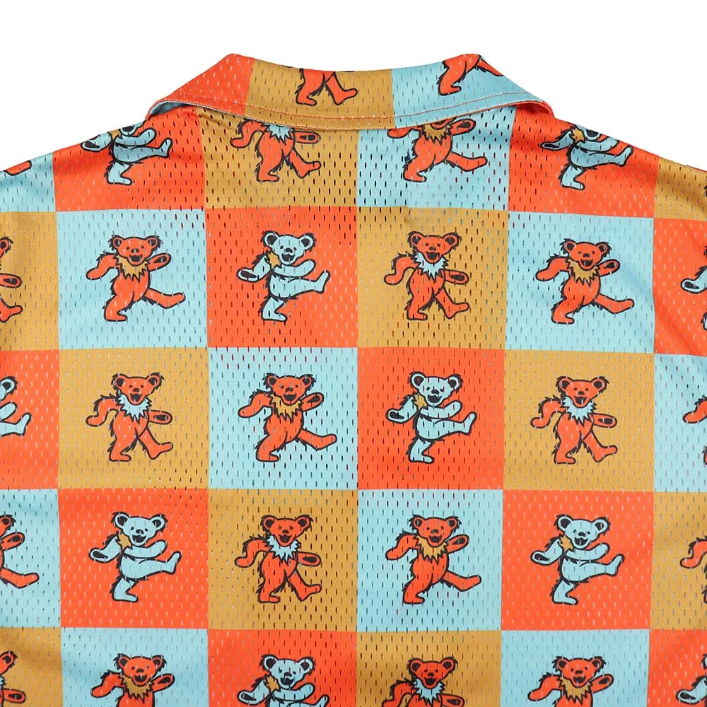 Grateful Dead | Mesh Button Down | Orange Bear