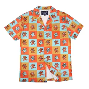 Grateful Dead | Mesh Button Down | Orange Bear