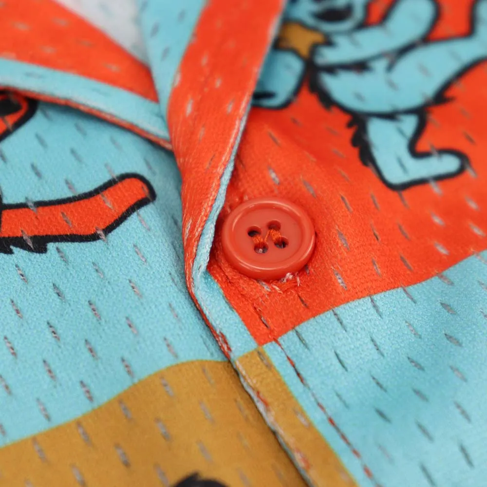 Grateful Dead | Mesh Button Down | Orange Bear