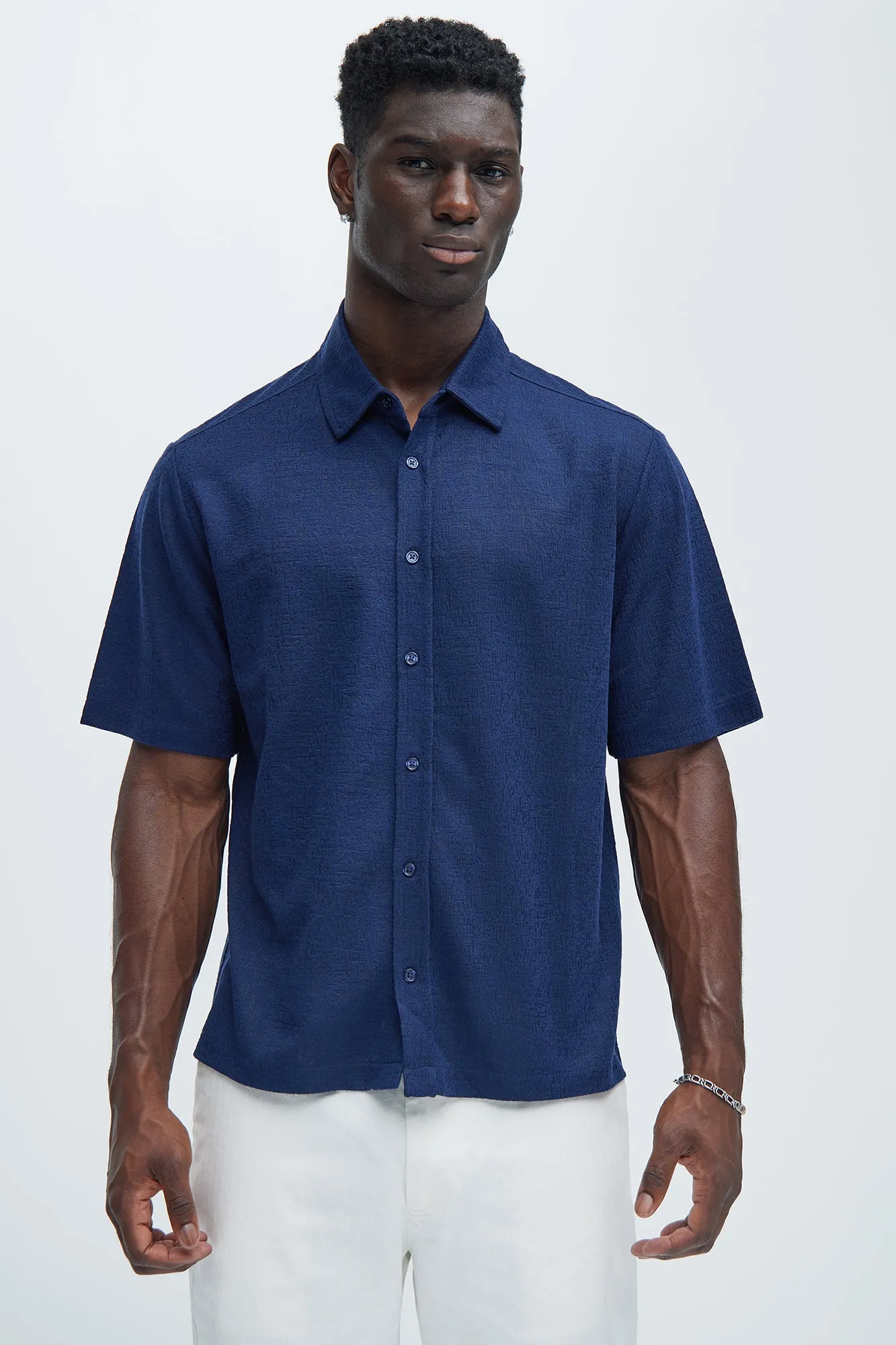 Henrik Textured Shirt - Navy