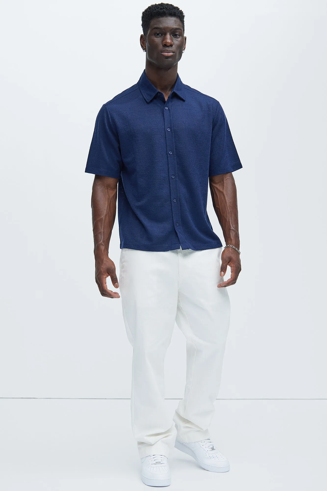 Henrik Textured Shirt - Navy