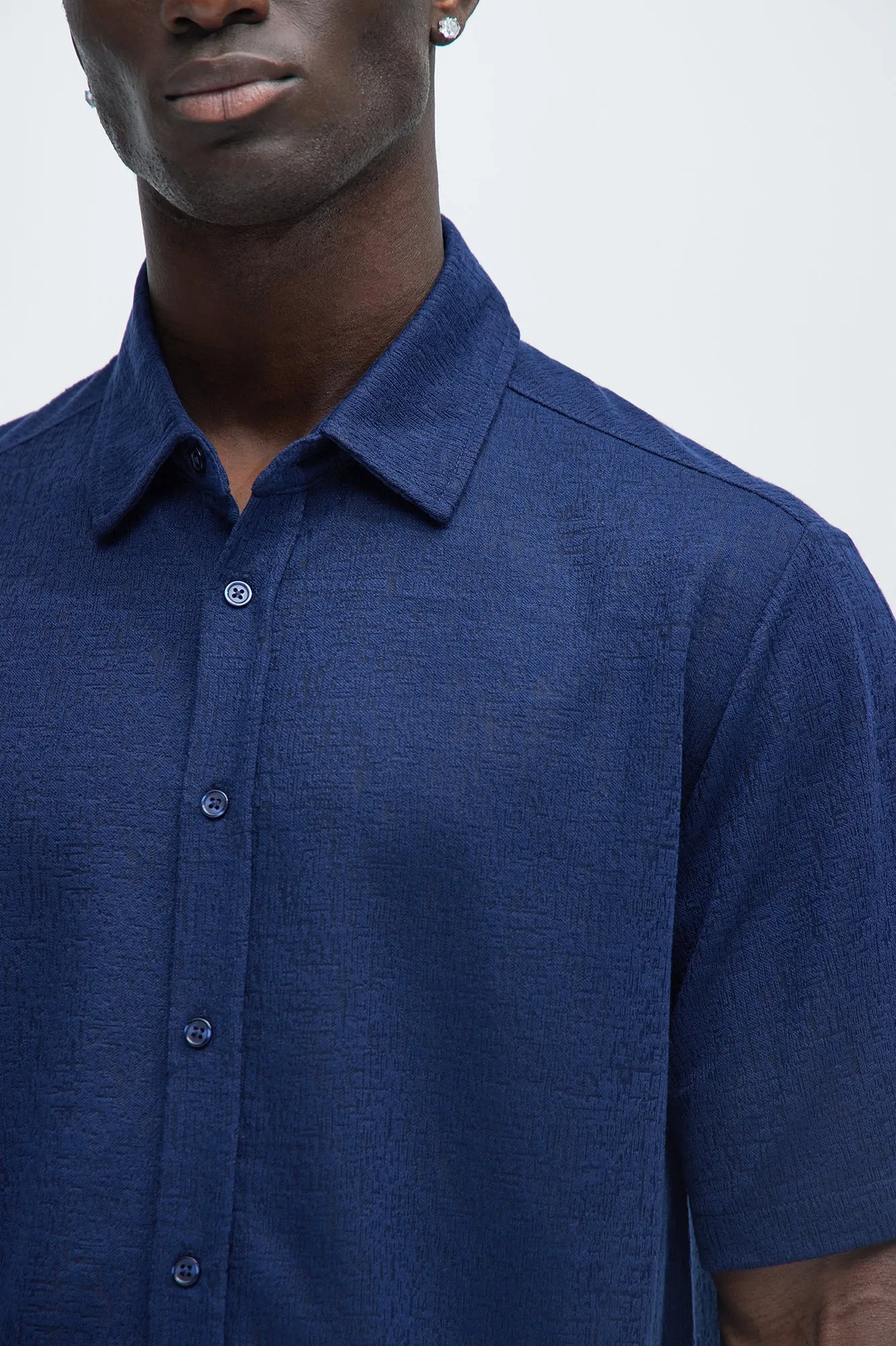 Henrik Textured Shirt - Navy