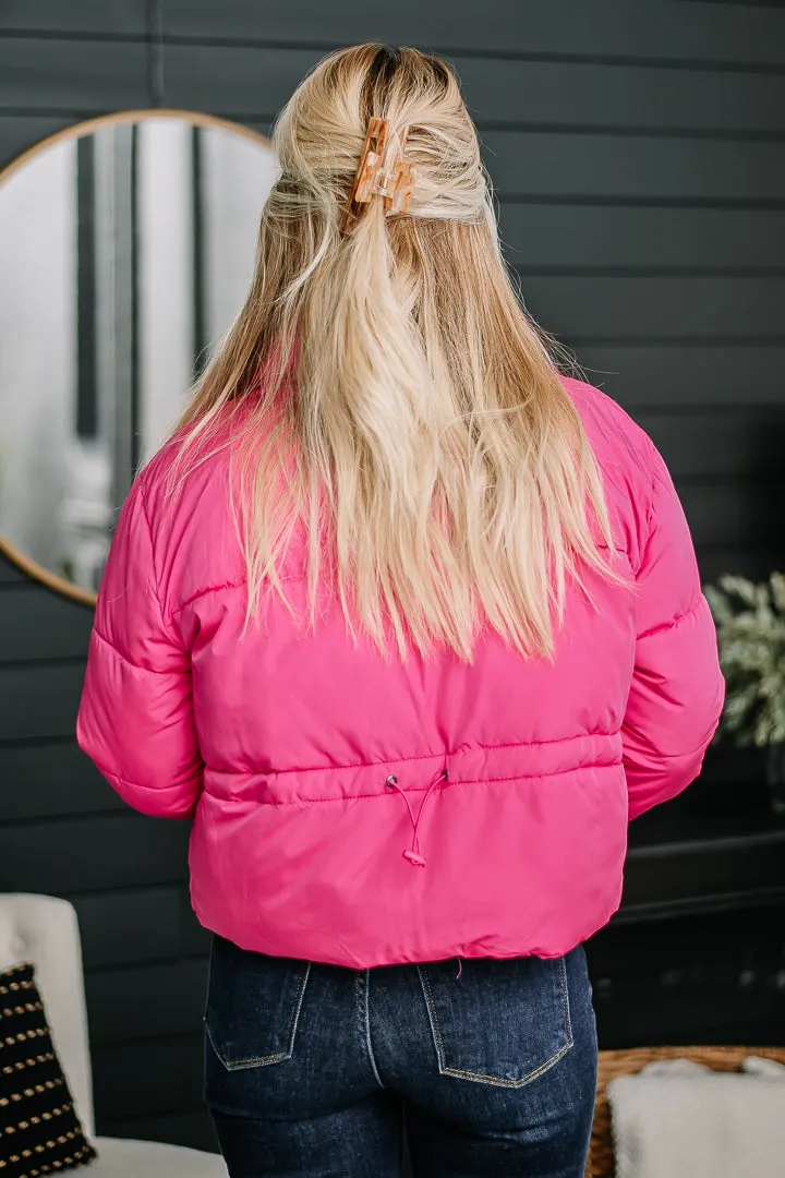 Here For The Day Puffer Coat | Pink