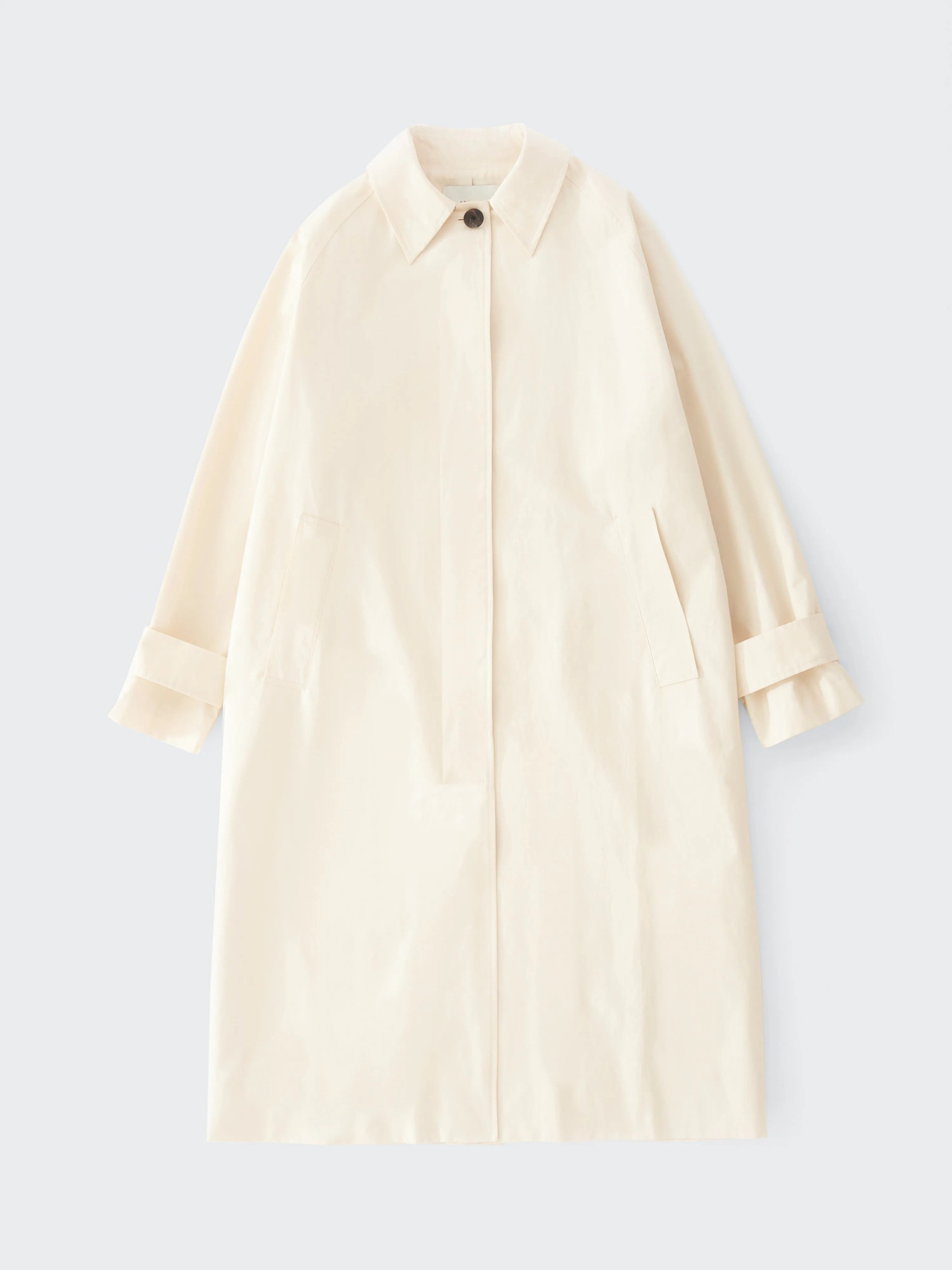 Holin Coated Cotton Coat in Linen