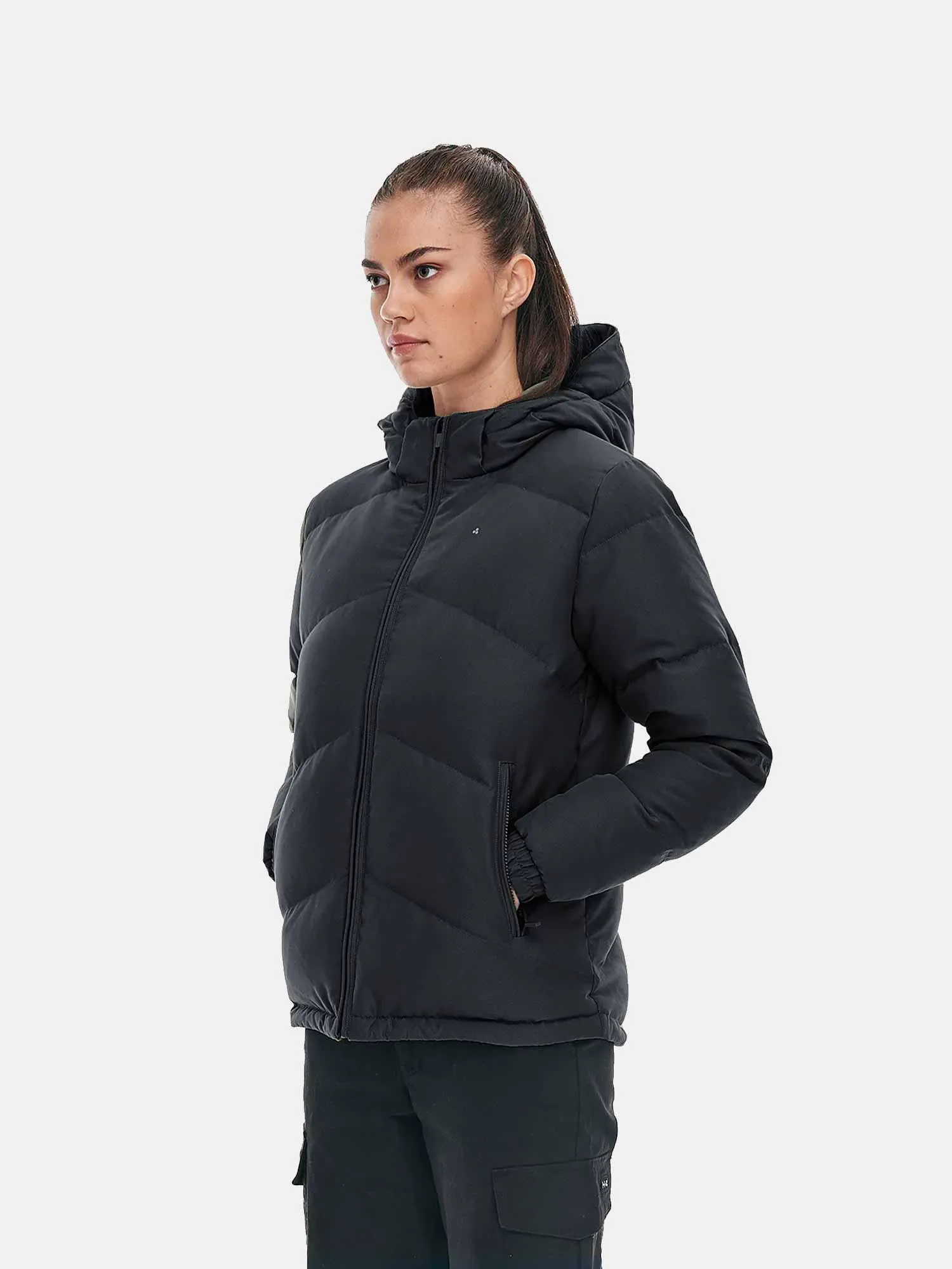 Huffer Women's Classic Down Jacket - Black