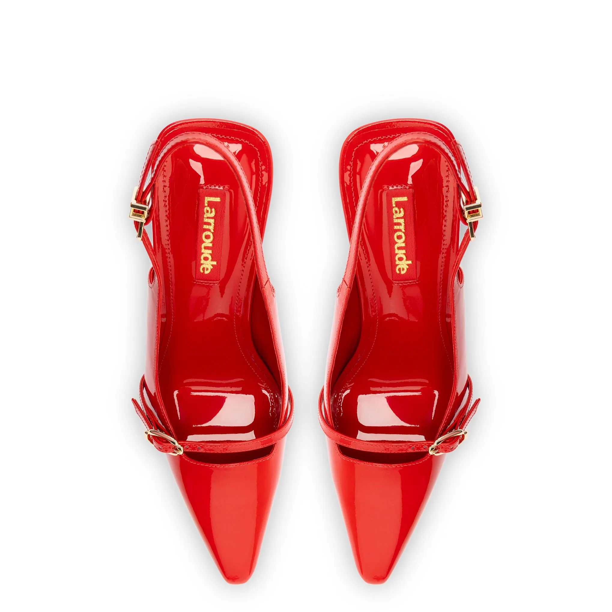 Ines Hi Pump in Scarlet Patent Leather