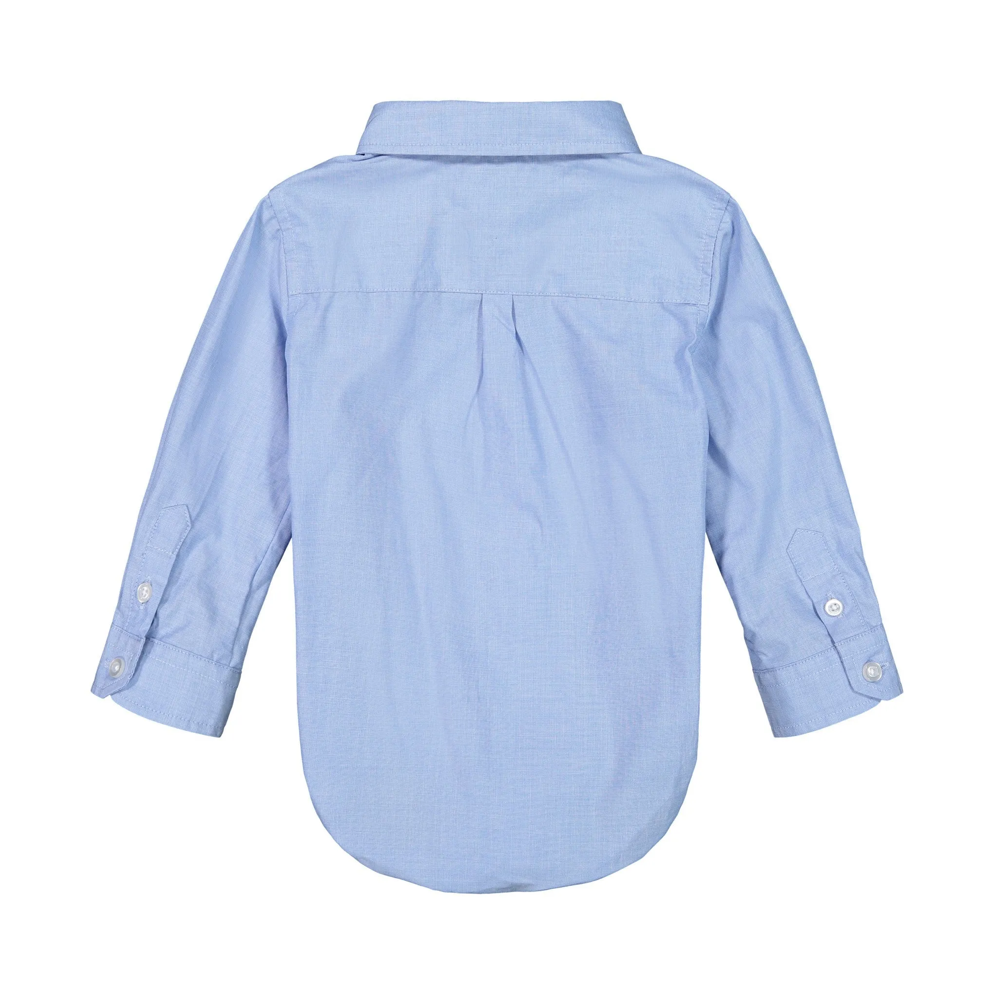 Infant Boy Blue Chambray Button-down Shirtzie