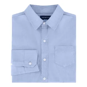 Infant Boy Blue Chambray Button-down Shirtzie