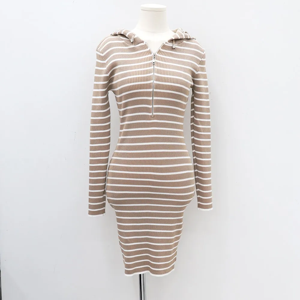 Knitted Hoodie Dress IM10