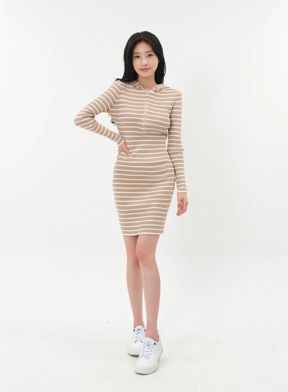 Knitted Hoodie Dress IM10