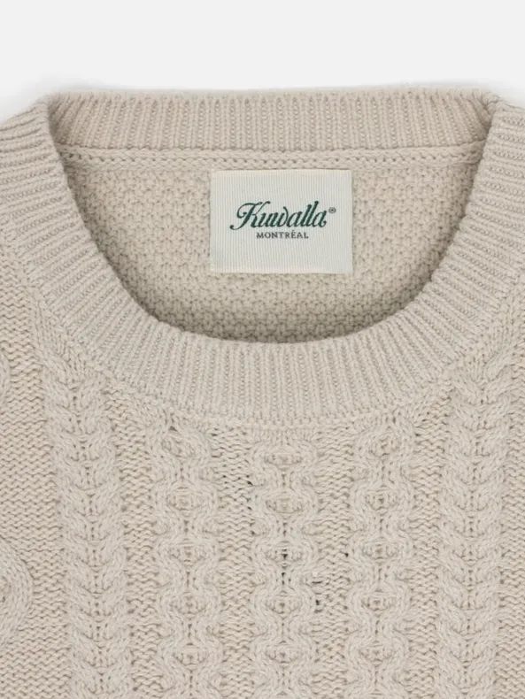 KUWALLA Unisex Cable Knit Sweater