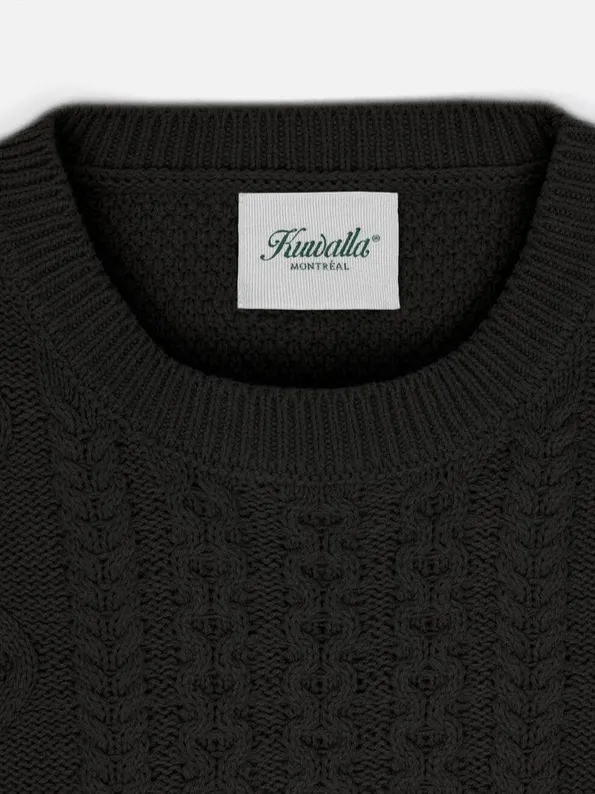 KUWALLA Unisex Cable Knit Sweater