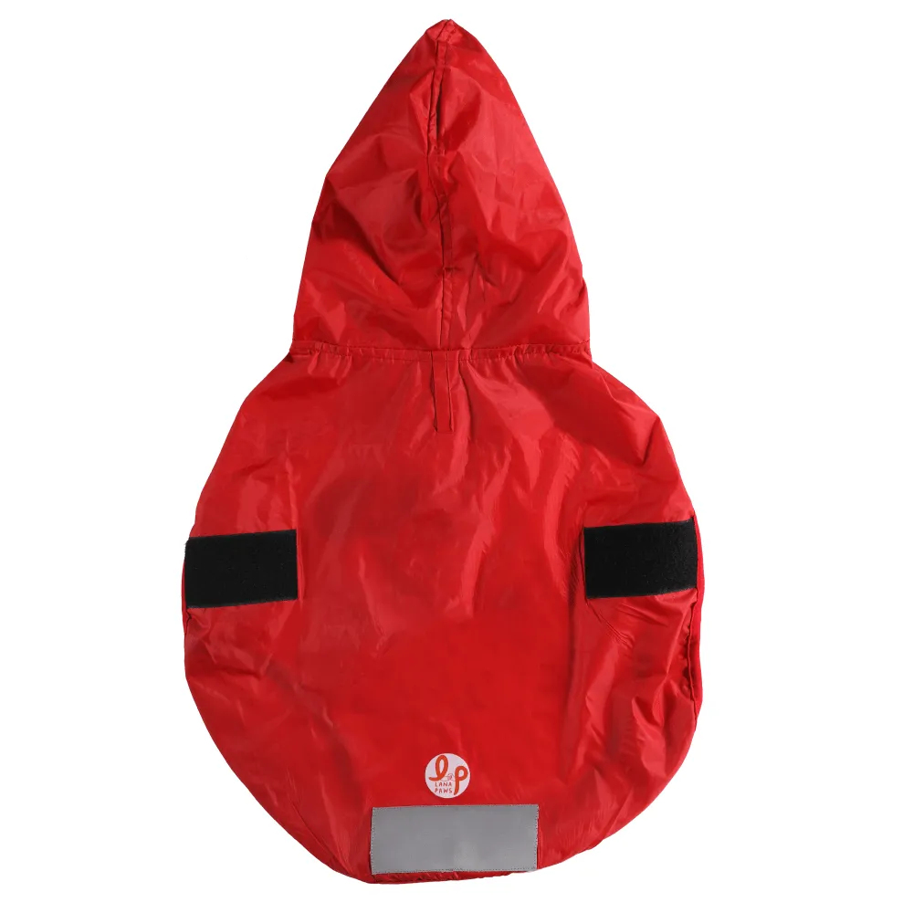 Lana Paws Raincoat for Dogs & Cats (Red Solid)