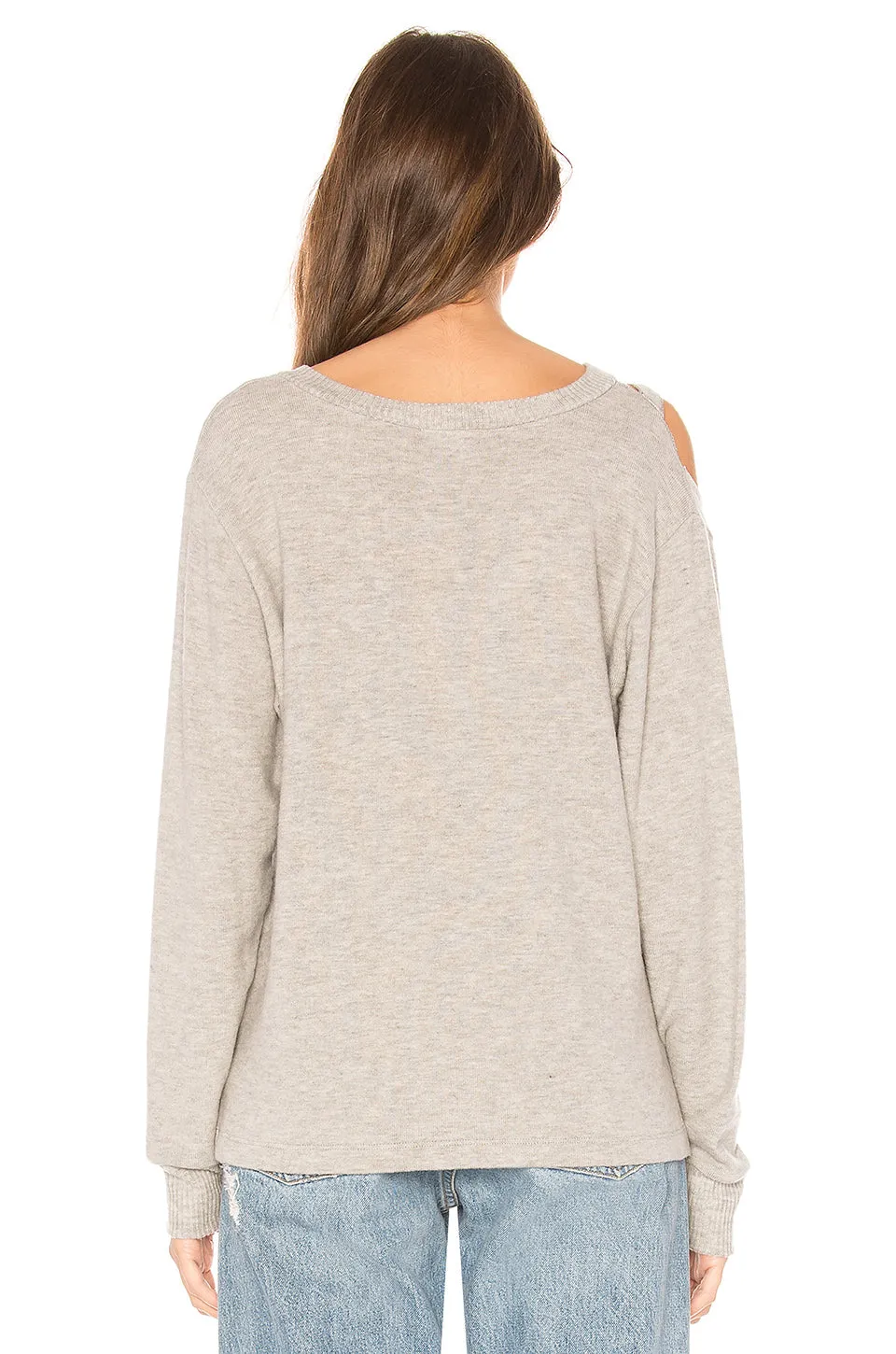 LNA Brushed Hawk Sweater Heather Grey