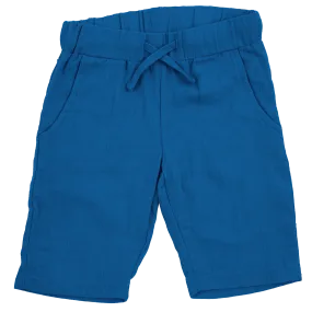 Maxomorra Blue Muslin Knee Shorts