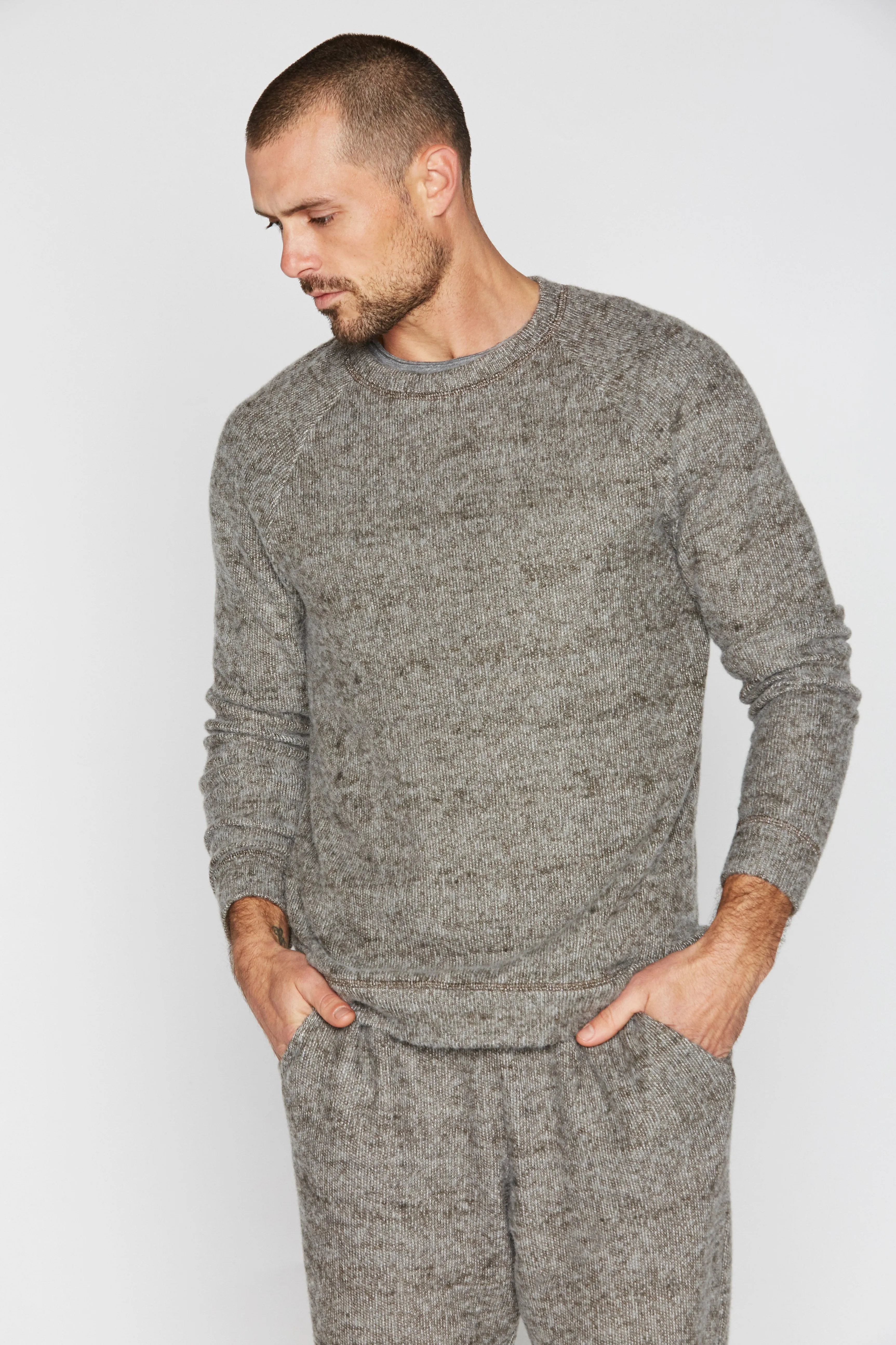 Men's Soft Knit Melange Pullover Sweater