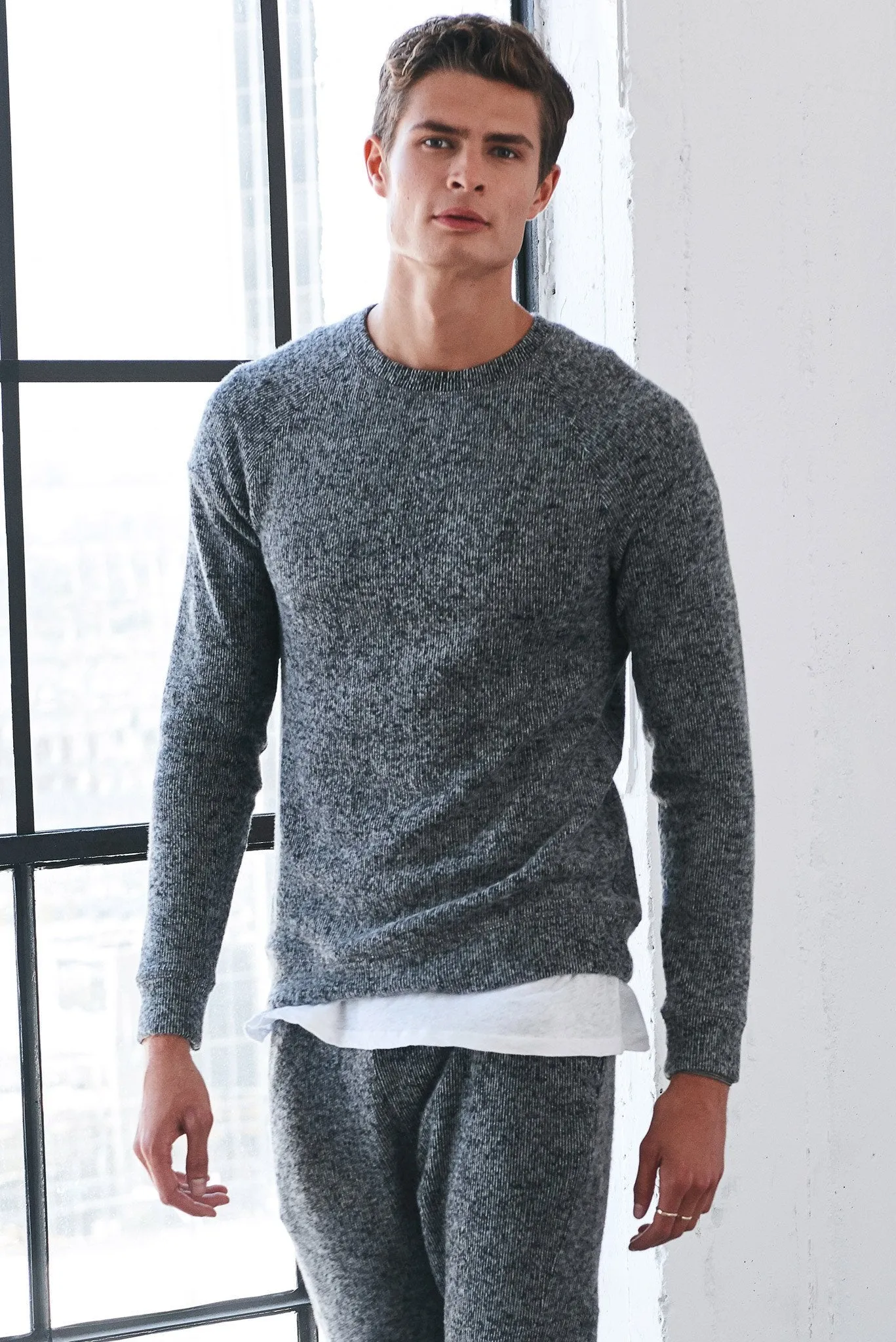 Men's Soft Knit Melange Pullover Sweater