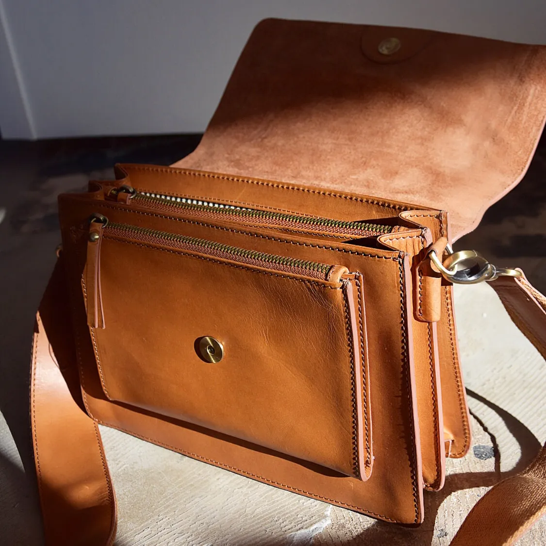 O My Bag HARPER handvska i lder - Cognac