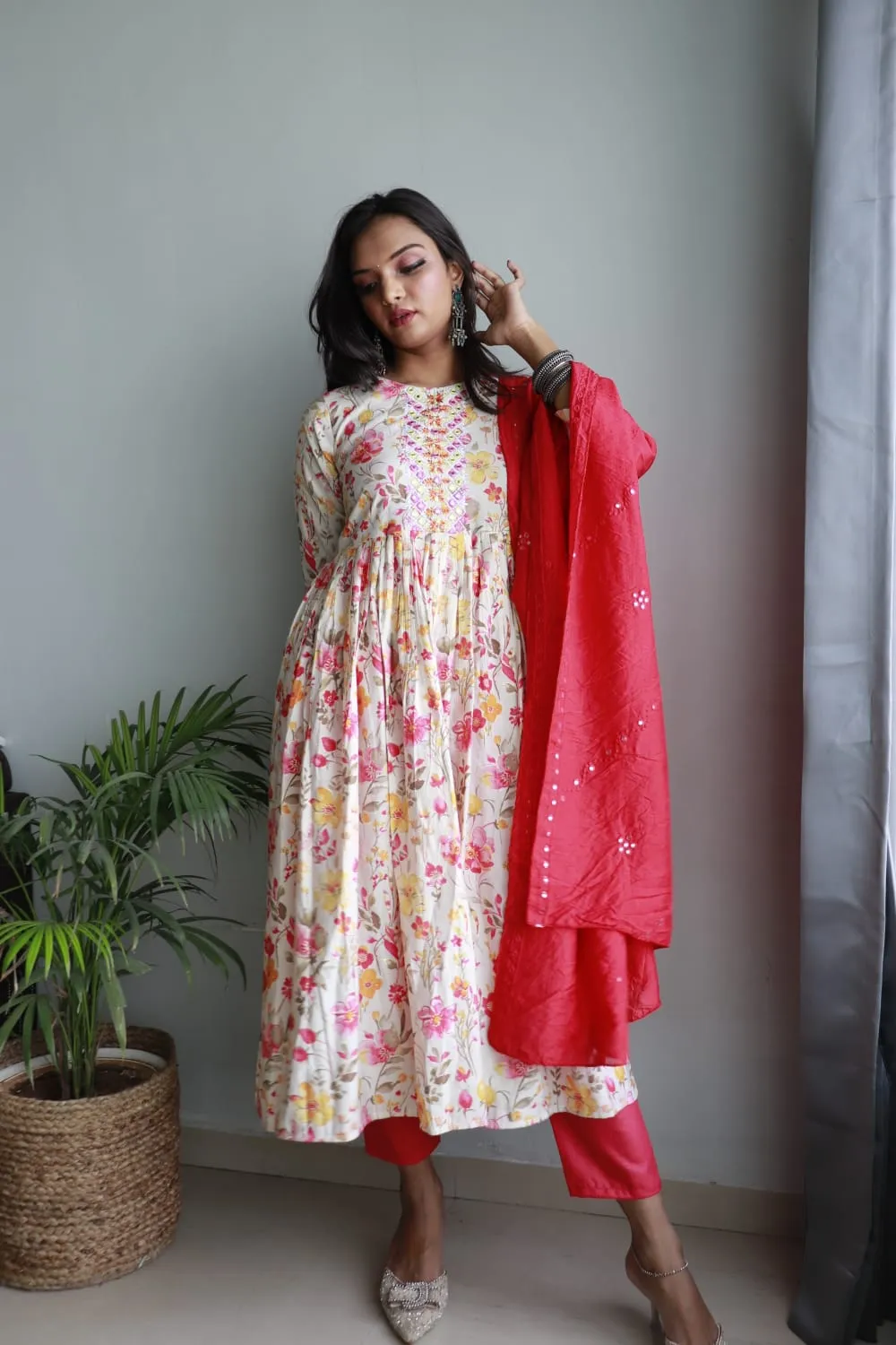 Party Wear Women Kurta Dupatta Suit